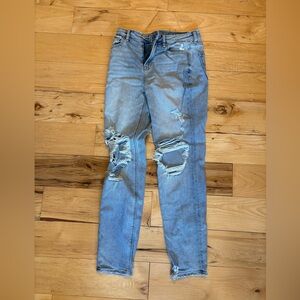 American Eagle Outfitters Light Blue Distressed Skinny Jeans